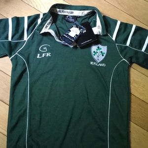 Boys dark green short sleeved Live for Rugby shirt